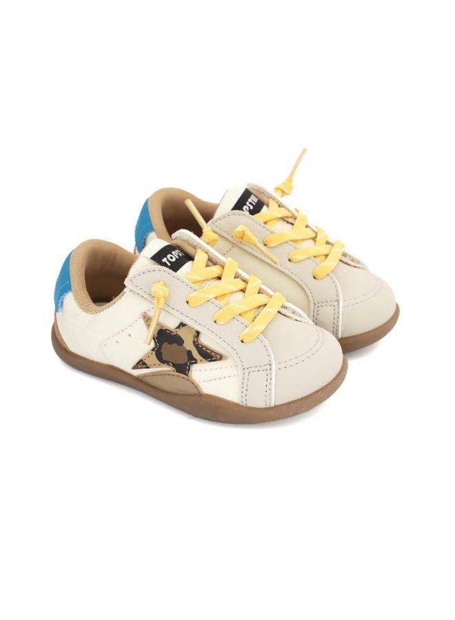 Topstar Kids Running Shoes Spring New Retro Star Sneakers Boys Girls Casual Shoes Beige Size 30 - Image 3
