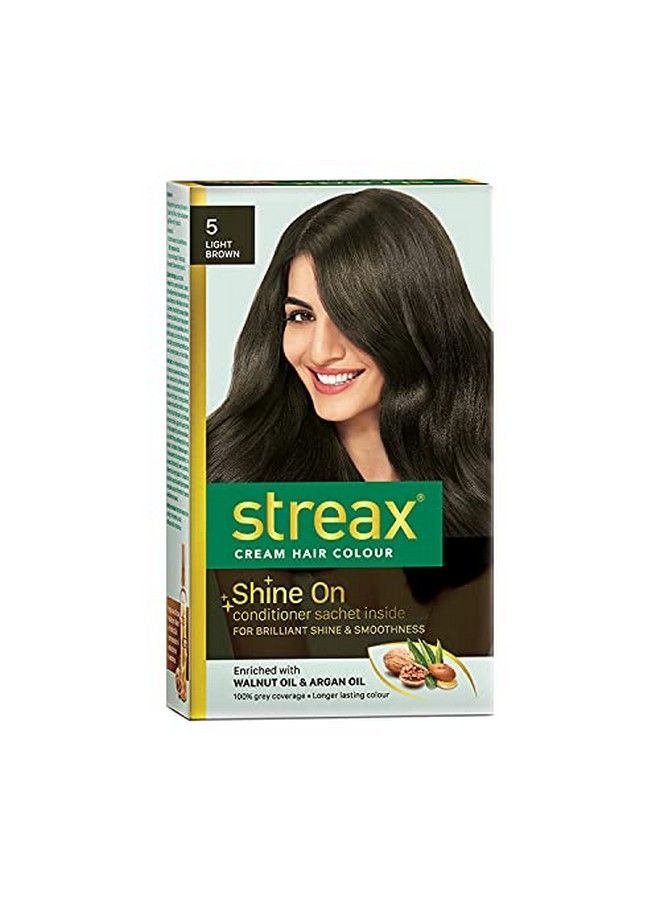Streax Cream Hair Color For Unisex 120Ml 5 Light Brown (Pack Of 1) - Image 1
