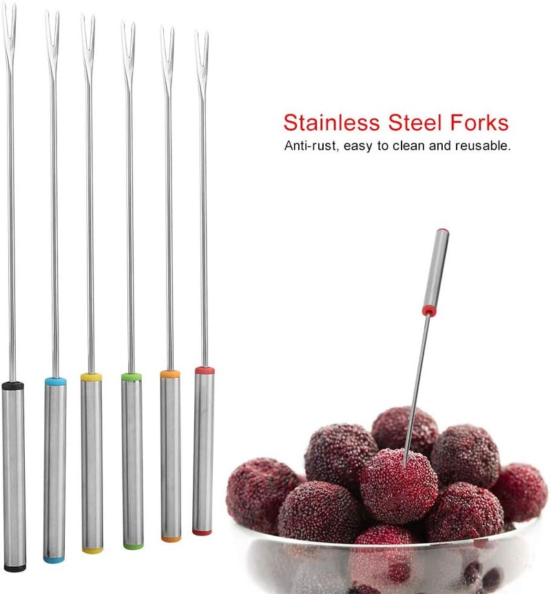 Simlug Fondu Fork Set, Fondue Forks, Chocolate Fork Fondue Tools Stainless Steel Fondue Forks, Cheese Fondue Forks Chocolate Dipping Fork for Chocolate Fountain for Cheese Fondue - Image 2