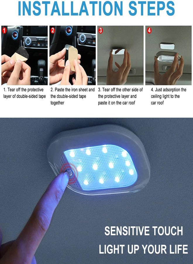 Loquat Car Interior LED Light, 8 Colors Car Reading Lamp, USB Charging Trunk Cargo Area Light, Strong Magnetic Multi-Function Auto Dome Lights for Car, RV, Truck, Closets, Cabinets, Camping, Bedroom - Image 5
