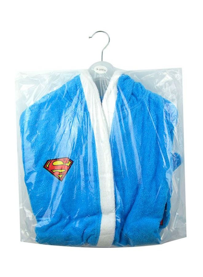 WB Games DC Comics Superman Printed Hooded Bath Robe Blue/White/Red 36x65x4cm - Image 2