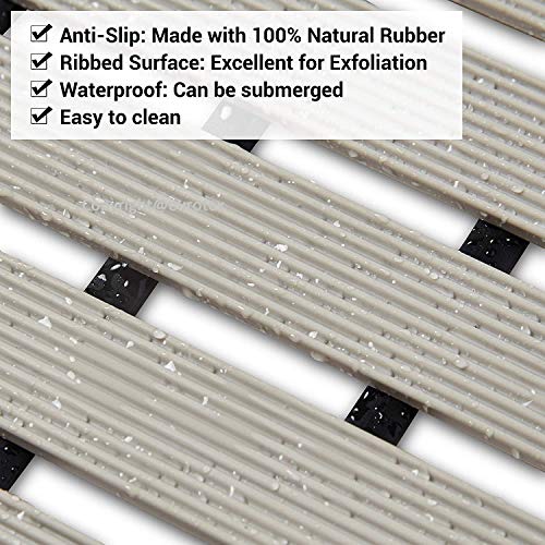 Eurotex Shower Mats for Bathroom Anti Slip/Shower Mat/Shower Mat Anti Slip Bathroom Floor Mat with Water Drain Holes/Thickness 9mm/Size (Grey, 61cm x 45cm) - Image 4
