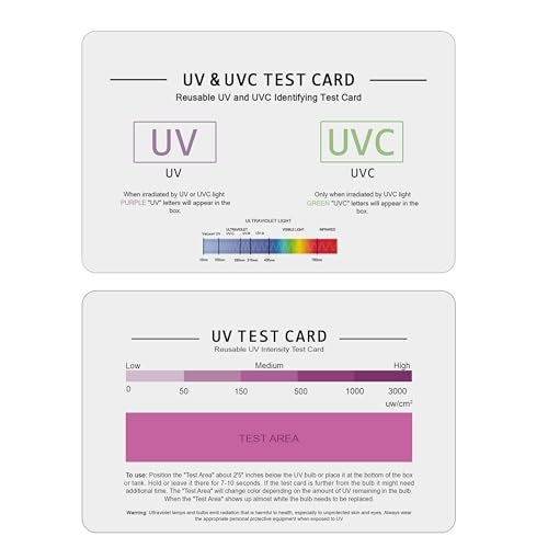 SaiTech IT | UV & UVC Test Card & UV Intensity Test Card | 3-in-1 UV Test Card | UVA & UVC Light Identifying Card | UV Bulb & LED Intensity Reading Card | UV Dosage Indicator Card | UVB Tester - Image 1
