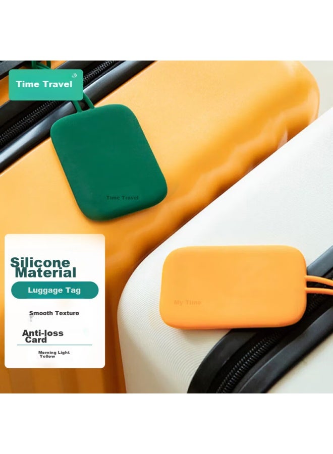 Sometimes Light Silicone Luggage Tag, Suitcase Tag, Carry-on Tag, Portable Check-in Tag, Travel Case Anti-loss Tag, Chenguang Yellow - Image 1