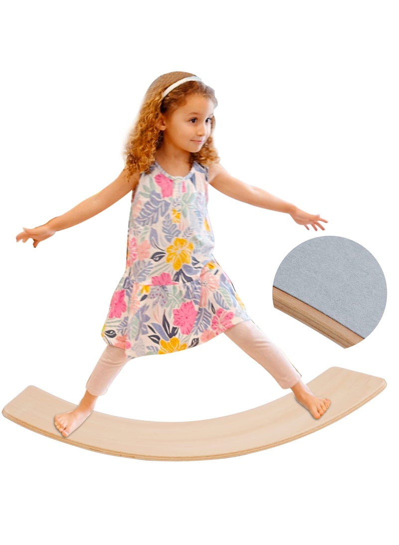 XiuWoo Balance Board Kids, Wooden Wobble Balance Board for Toddler with Smooth Edges, Yoga Wooden Rocker Board Indoor, Learning Toys Both for Kids and Adult Yoga - Image 5