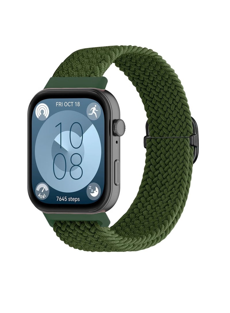 مناسبة للساعات الملائمة 3 حزام نايلون منسوج قابل للتعديل مع مشبك معدني ، مصمم لأحجام الرسغ 150 مم-185 ملم - Image 1