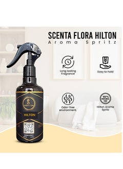 Scenta Flora HILTON – Aroma Spritz - Ready-to-Use Long-Lasting Air Freshener for Cars, Carpets, Curtains, Rooms, Fabrics, and Abayas (300 ml)  - Image 2