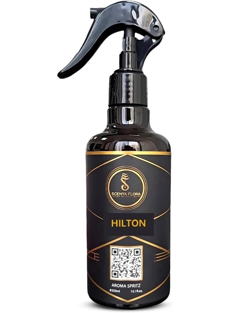 SCENTA FLORA HILTON Aroma Spritz 300ml | Ready-to-Use Long-Lasting Oil Based Air Freshener for Cars, Carpets, Curtains, Rooms, Washrooms and Fabrics - Image 1