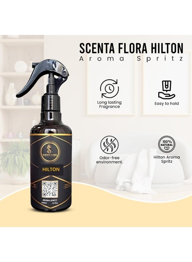 SCENTA FLORA HILTON Aroma Spritz 300ml | Ready-to-Use Long-Lasting Oil Based Air Freshener for Cars, Carpets, Curtains, Rooms, Washrooms and Fabrics - Image 3