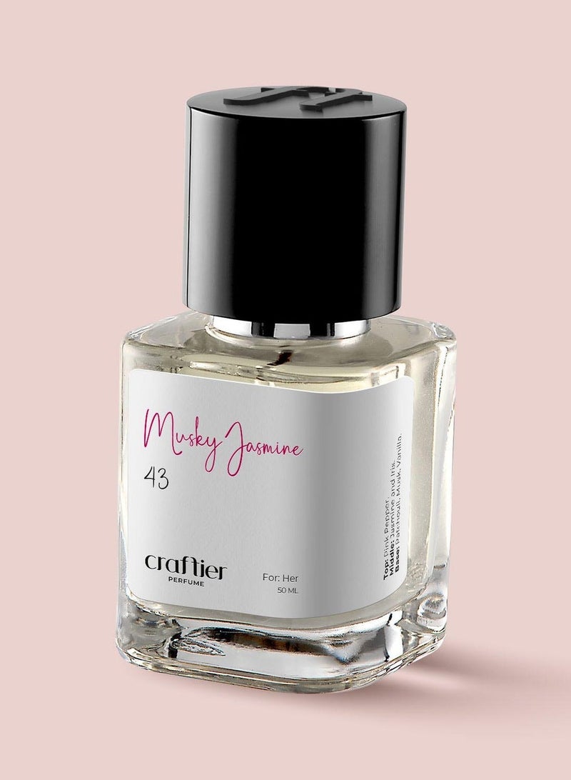 Craftier Perfume MUSKY JASMINE - Inspired of-CHANCE, Eau De Parfum for Women - 50ml, Long Lasting Musky Fragrance Upto 16 Hrs, Travel Size Women's Perfume - Image 1