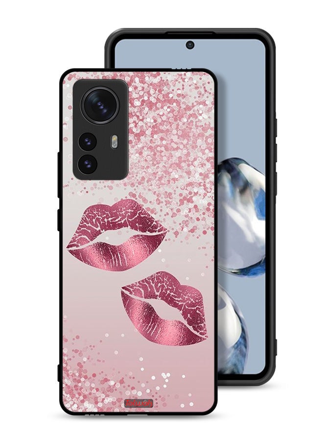 Tolwak Xiaomi 12X Protective Case Cover Glitter Lips - Image 1