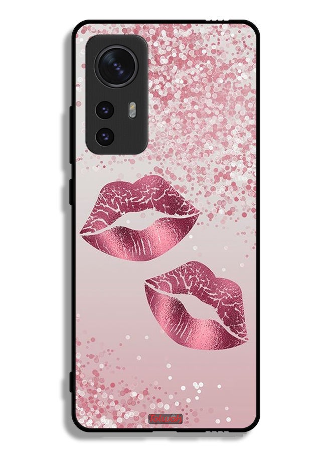 Tolwak Xiaomi 12X Protective Case Cover Glitter Lips - Image 2