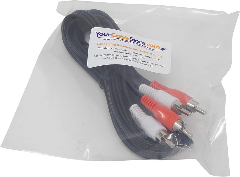 Your Cable Store 12 Foot RCA Audio Cable - Red/White, 2 Male to 2 Male - Image 2