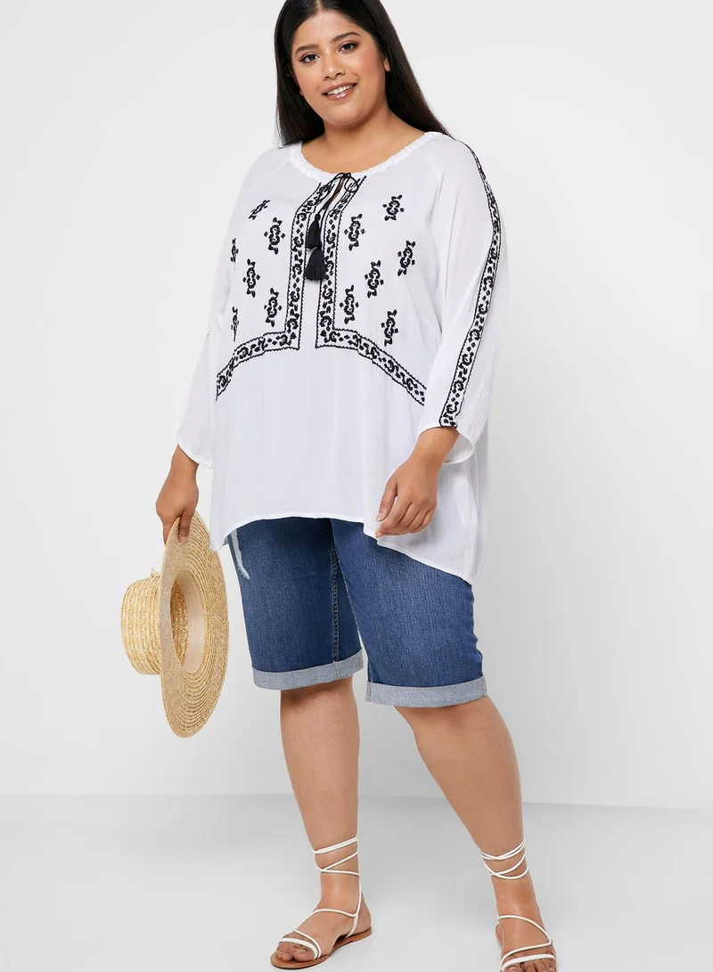 Only Carmakoma Embroidered Smock Top