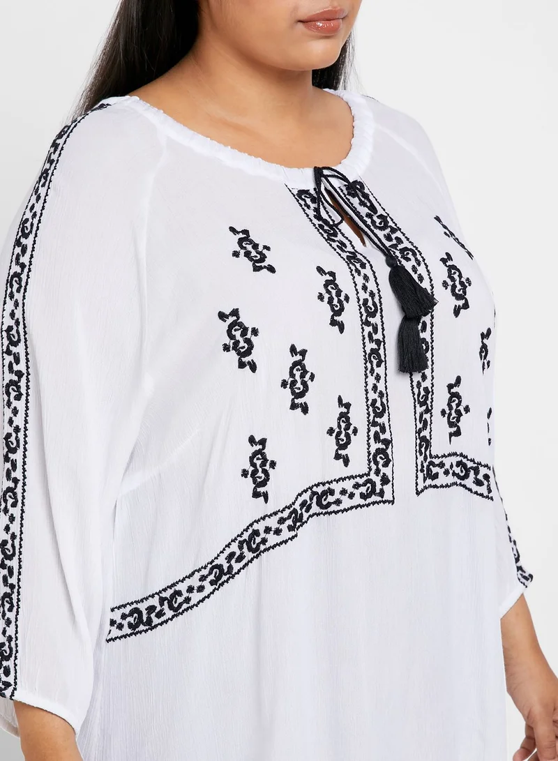 Only Carmakoma Embroidered Smock Top