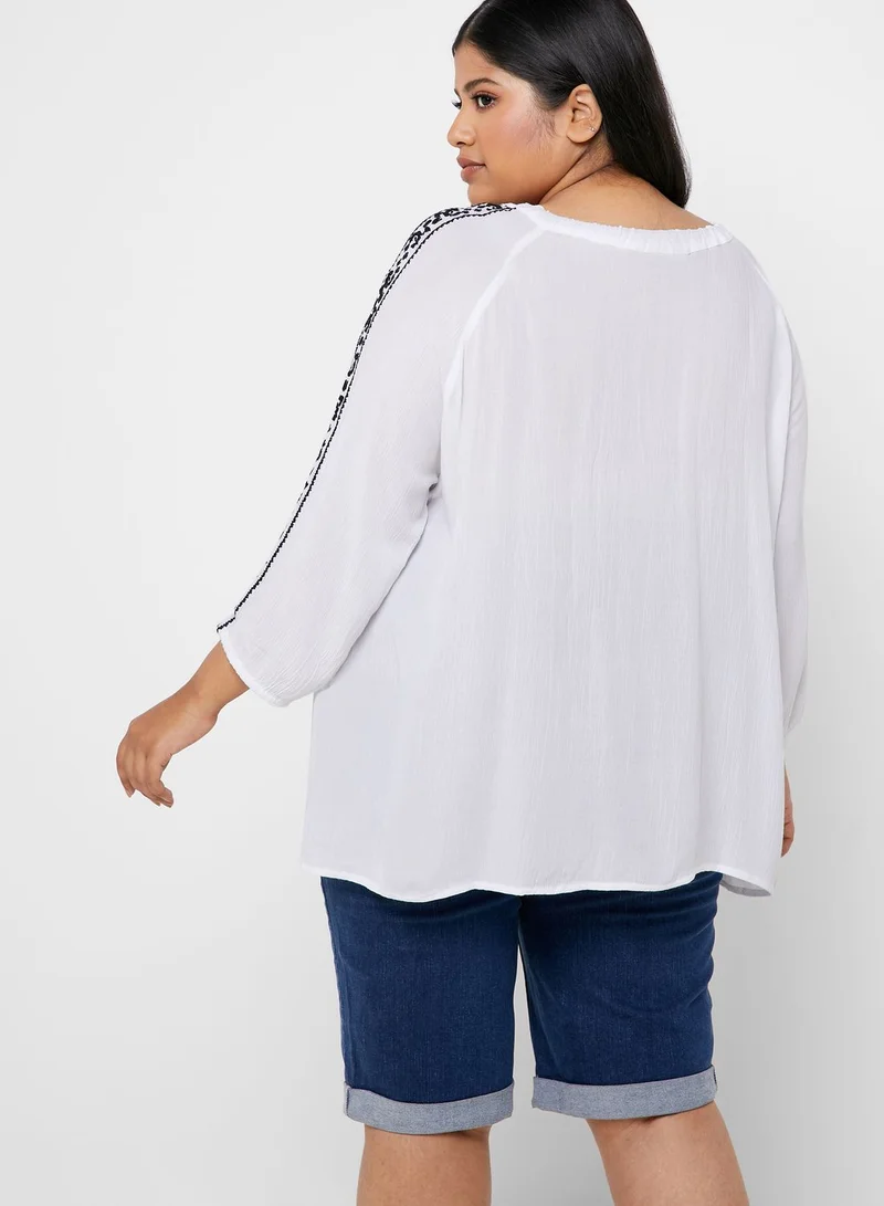 Only Carmakoma Embroidered Smock Top