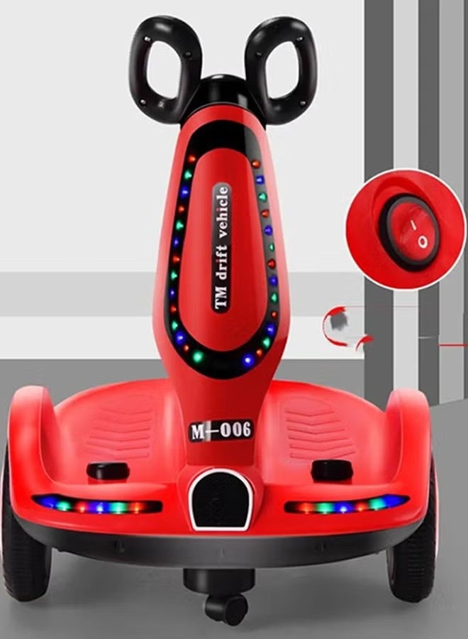 Multi-function electric scooter Red for children, Three-wheel electric scooter Red with double drive, music and light, CN plug, styleKids Electric Car / Electric Scooter red for Kids Girls Remote Control Car Toy - Image 4