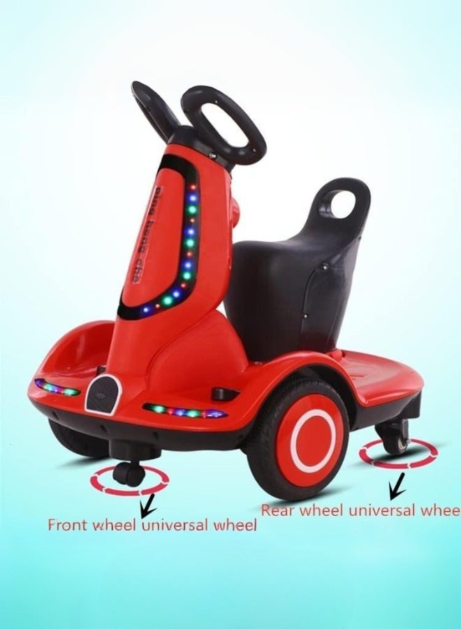 Multi-function electric scooter Red for children, Three-wheel electric scooter Red with double drive, music and light, CN plug, styleKids Electric Car / Electric Scooter red for Kids Girls Remote Control Car Toy - Image 3