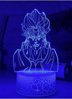 althiqahkey JoJo Bizarre Adventure Dio Figure 3D Anime Lamp USB Night Light Kid Bedroom Gift  - Image 2