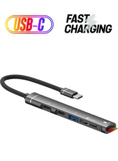Apera NR44 5in1 Apple iPhone Compatible Fast Charger Type-C Hub Dock with USB 3.0 Card Reader  - Image 1
