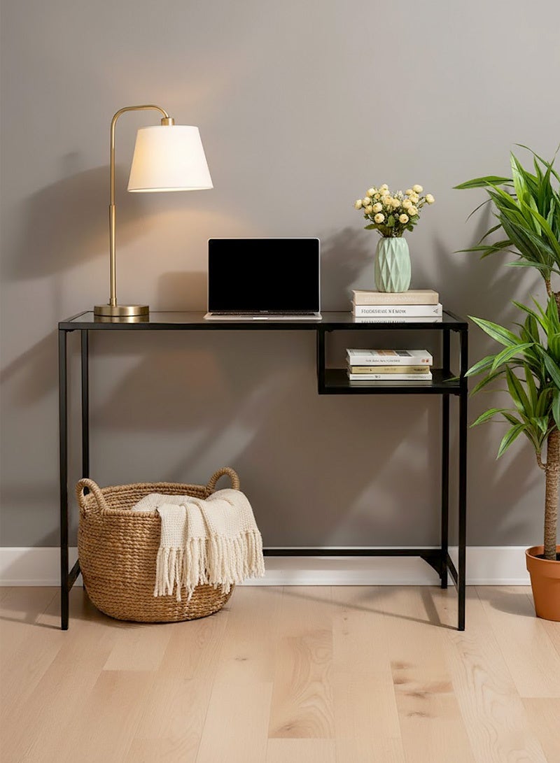 AGD Metal Entrance Table, Modern Design for Living Room, Office Computer Laptop Coffee Side Table 100X36X74cm Black - Image 2