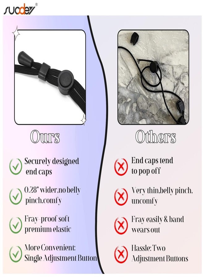 سوزدي حزام خصر مطاطي قابل للتعديل من SUOSDEY، قطعتان، لثني القمصان والكنزات القصيرة. - Image 2