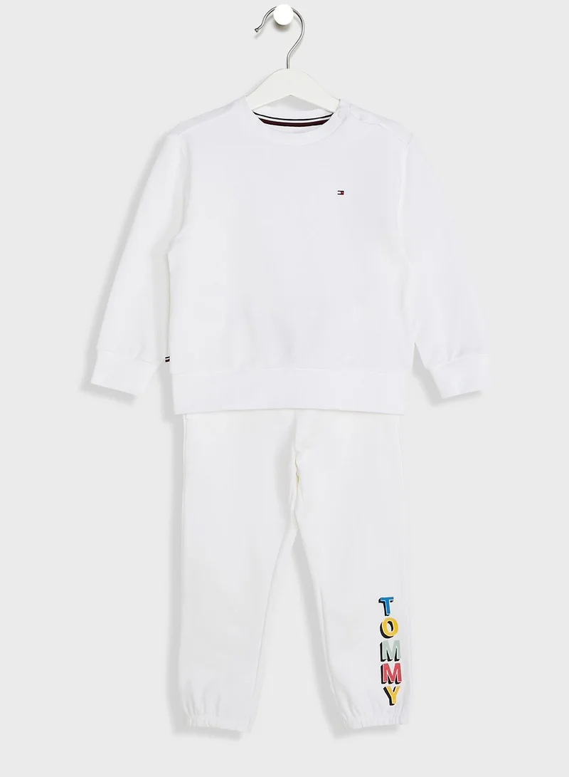 TOMMY HILFIGER Infant Logo T-Shirt & Sweatpants Set