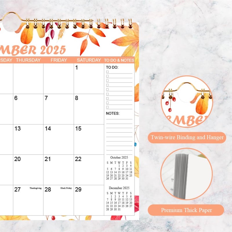 Nokingo تقويم 2025-2027 - تقويم حائطي من نوفمبر 2025 إلى يونيو 2027، 20 مخطط شهري بتصاميم موسمية للتخطيط والتنظيم للمنزل أو المكتب، 11.5 × 14.5 إنش تقويم 2025-2027 - Image 2