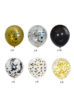 Generic 50 PCS Of Alif Mabrook Printed Balloons With Confetti For Graduation Party  - Image 2