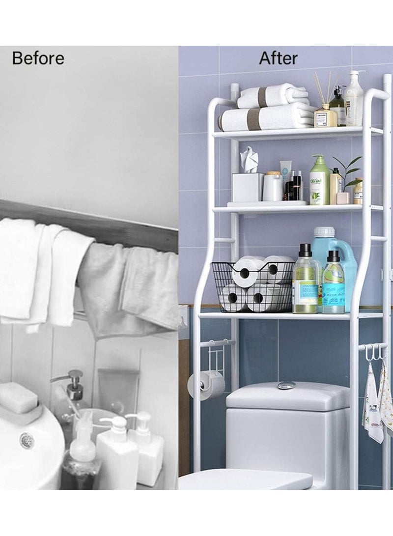 3-Tier Bathroom Organizer White - Image 2