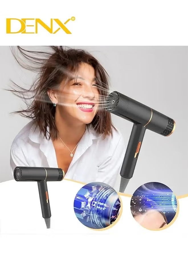 Denx Low Noise Quick Dry Hair Dryer – Fast-Drying Professional Blow Dryer with Hot & Cold Wind, Salon-Grade Hair Care Tool, Lightweight Ergonomic Design for Smooth, Frizz-Free Hair - Image 4