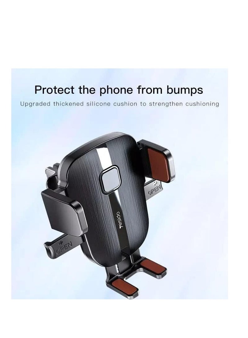 Yesido C162 Air Vent Car Mobile Holder Compatible with iPhone 12/11Pro/Xs MAX/XR/8, Galaxy S20/S10+/S9 - Image 2