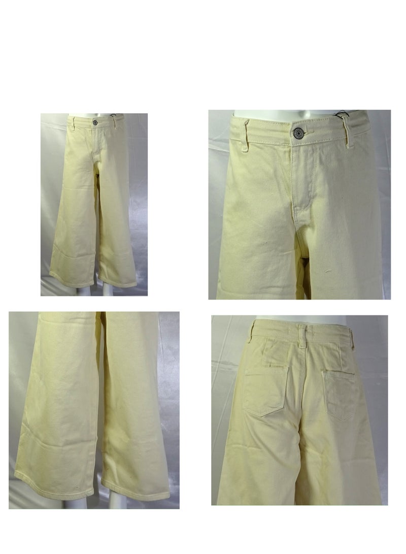 SHELTERE "Girls' denim jeans with a waistband button, solid color from Shelter Collection 23043" - Image 1