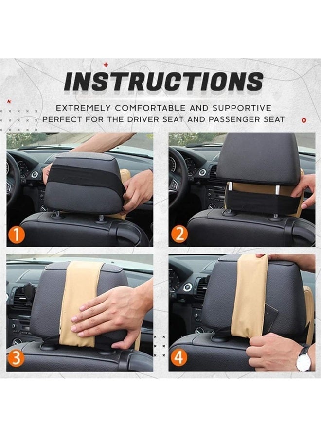 Memory Foam Car Neck Rest Pillow for Cervical Support - Ergonomic Car Seat Head Rest Cushion with Breathable Removable Cover - Image 5