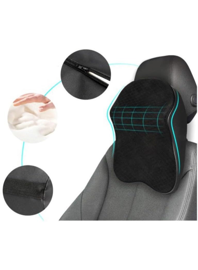 Memory Foam Car Neck Rest Pillow for Cervical Support - Ergonomic Car Seat Head Rest Cushion with Breathable Removable Cover - Image 2