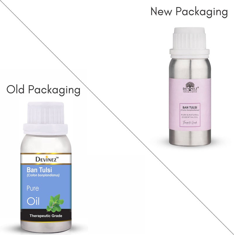 Devinez Ban Tulsi Cold-Pressed Oil, 100ml - 100% Pure Natural, Undiluted for Skin & Hair care, Slows Down Aging, prevents Acne, prevents Hair Loss, Dandruff care & Natural Remedies - Image 2