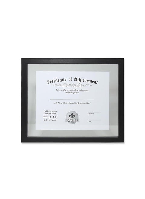 Lawrence Frames Multi Use Float Document Frame Black 11x14