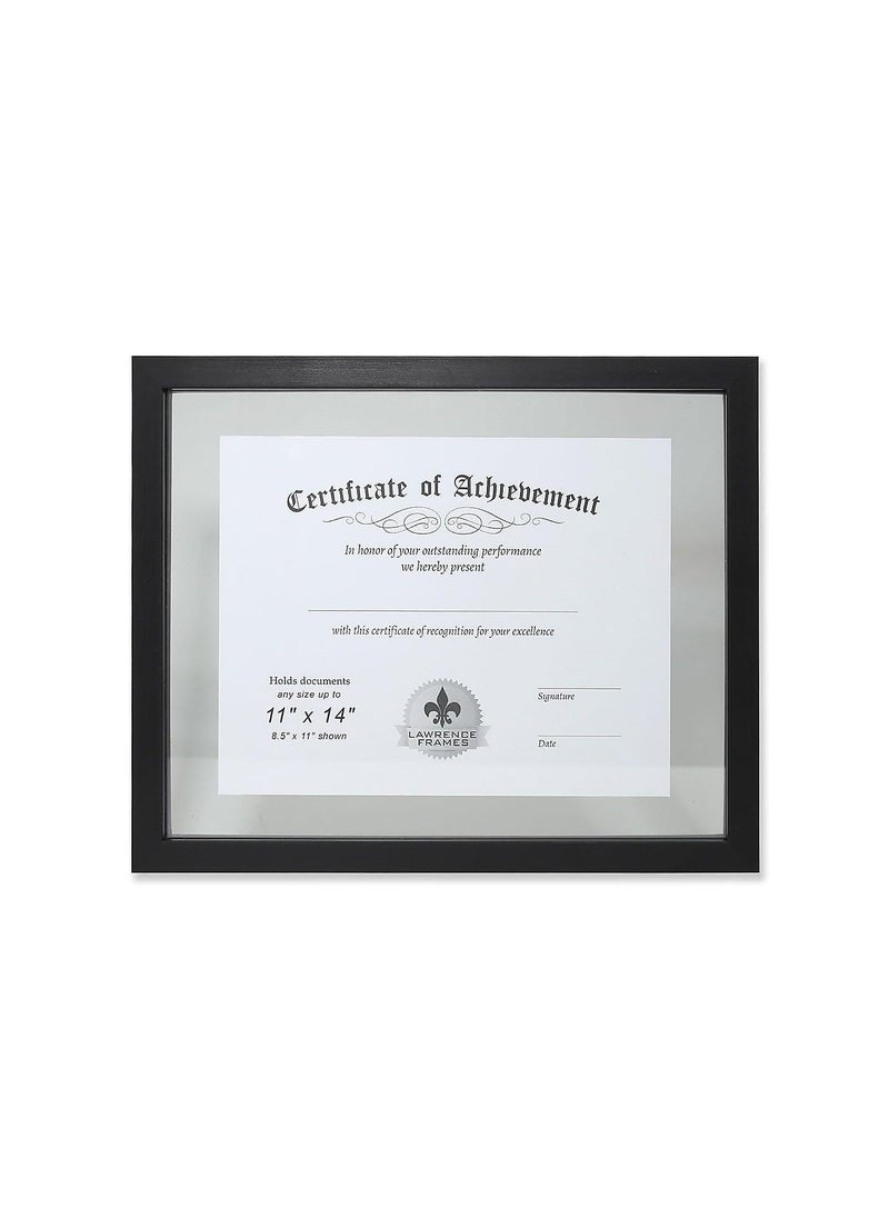 Lawrence Frames Lawrence Frames Multi Use Float Document Frame Black 11x14 