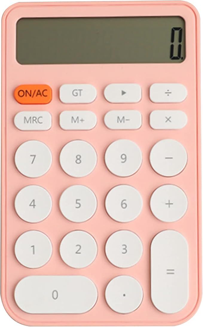 Financial Accounting Tools 12 Digit Calculator For Home Office School Students Girls Color A Portable Business Series - Image 1