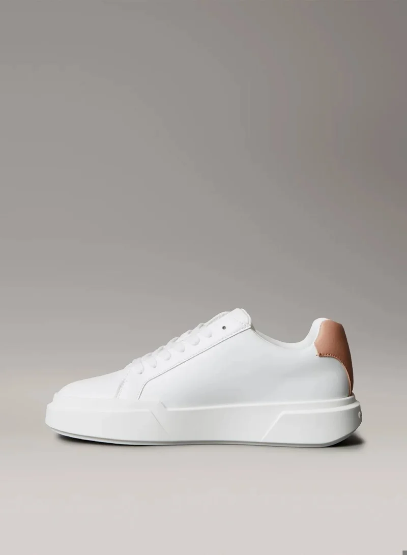 Calvin Klein Bright White/Tuscany/Chateau Leather Durable Traction NYC Trainers for Women | Best Price UAE