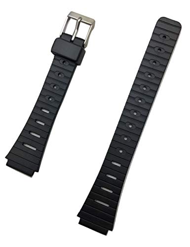 NewLife 14mm Black Rubber Watchband | Comfortable and Durable PVC Material Replacement Wrist Watchstrap that brings to Any Watch for Women - Image 1