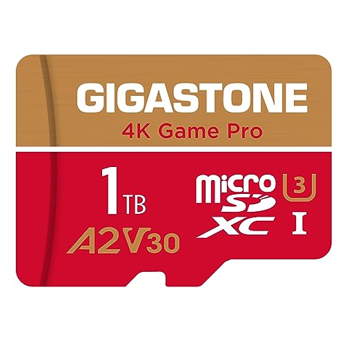 Gigastone for Switch 1 Only GIGASTONE 1TB Micro SD Card 4K Game Pro MicroSDXC Memory Card for Gaming Console Action Camera UHD Video up to 150130 MBs UHSI U3 A2 V30 C105Years Data Recovery - Image 1