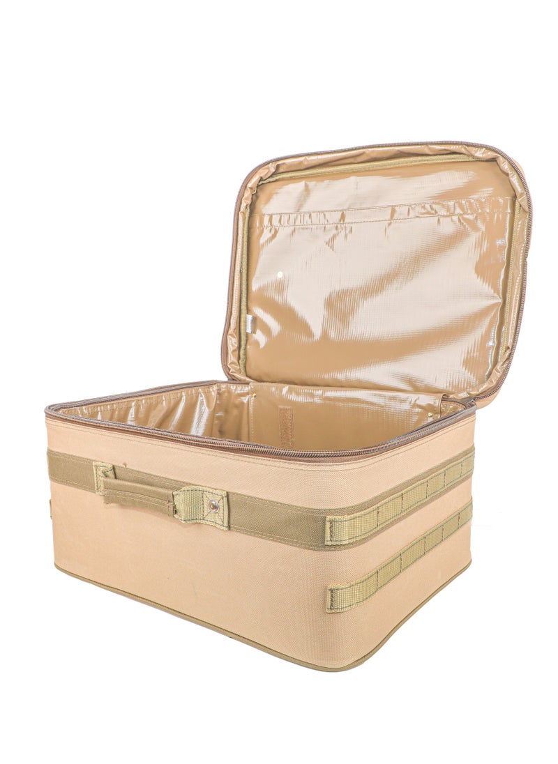 ALGHAFA travel bag, Ezbet Masafi for trips, kashtat bag, camping bag, wilderness bag, wooden color, size 45*35*25 cm  - Image 3