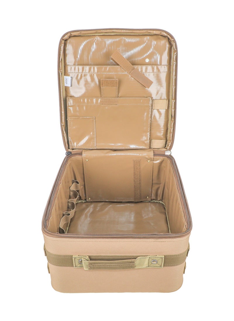 ALGHAFA travel bag, Ezbet Masafi for trips, kashtat bag, camping bag, wilderness bag, wooden color, size 45*35*25 cm  - Image 4