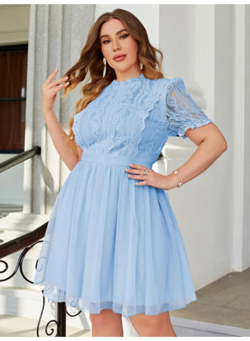 SIMPLEE Oversized women's dress suitable for curvy women's flowing skirt