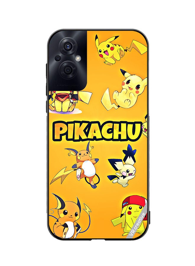 VR CREATIVE Protective Case Cover For Oppo Reno8 Z Pikachu Surfing Design Multicolour - Image 1