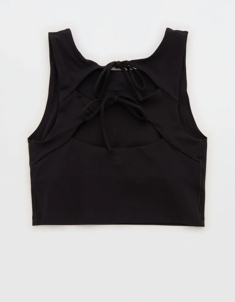Aerie  OFFLINE By Aerie Real Me XTRA Tie Back Longline Sports Bra for Women | Best Price UAE