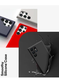 Houmt Liquid Silicone Designed for Galaxy S22 Ultra Case Cover (6.8 inches) Silky-Soft Touch Full Body Protection Cover Case with Soft Microfiber Lining  - Image 5