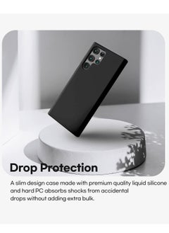 Houmt Liquid Silicone Designed for Galaxy S22 Ultra Case Cover (6.8 inches) Silky-Soft Touch Full Body Protection Cover Case with Soft Microfiber Lining  - Image 2