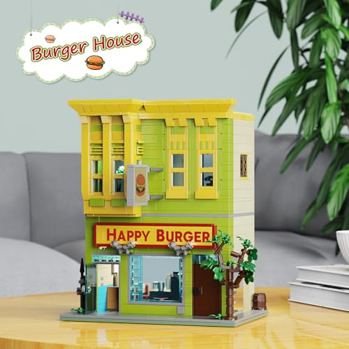 Millionspring Happy Burgers House Building Set The Bobs House Kuchi Kopi Building Blocks Toys Set Compatible with Lego Great Gift and Collectibles Set for Belcher Family Cartoon TV Fans Boys Girls1018 PCS - Image 5